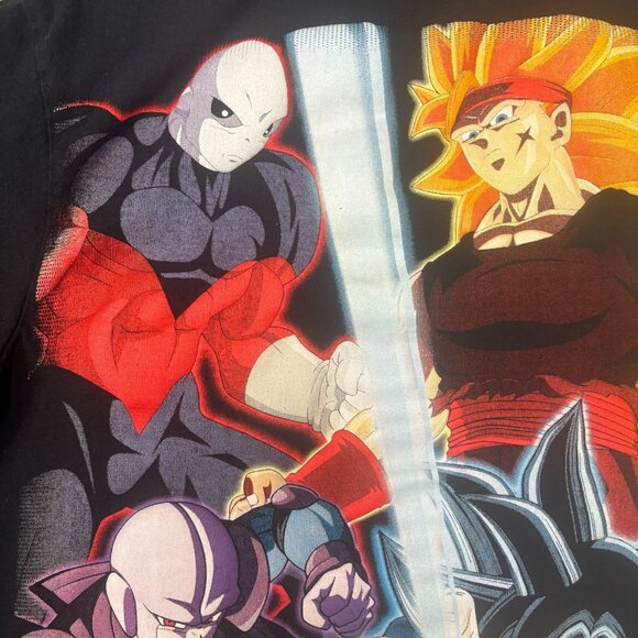 DBZ Shirt Large Black All Over Graphic Print Anime Handmade Indie Artist Tee - Picture 13 of 16